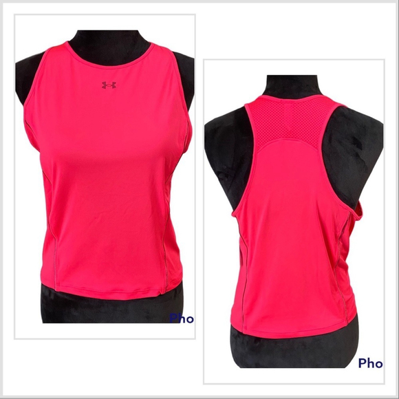 UNDER Armour fitted tank top penta pink NWT size Large - Picture 1 of 11
